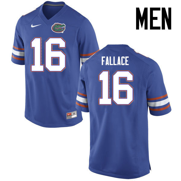 Men Florida Gators #16 Brian Fallace College Football Jerseys Sale-Blue - Click Image to Close